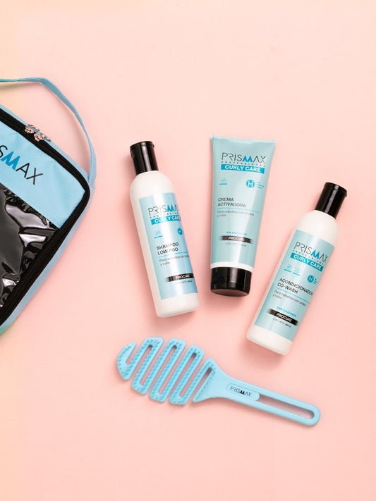Kit  Curly Care con cepillo y bolso