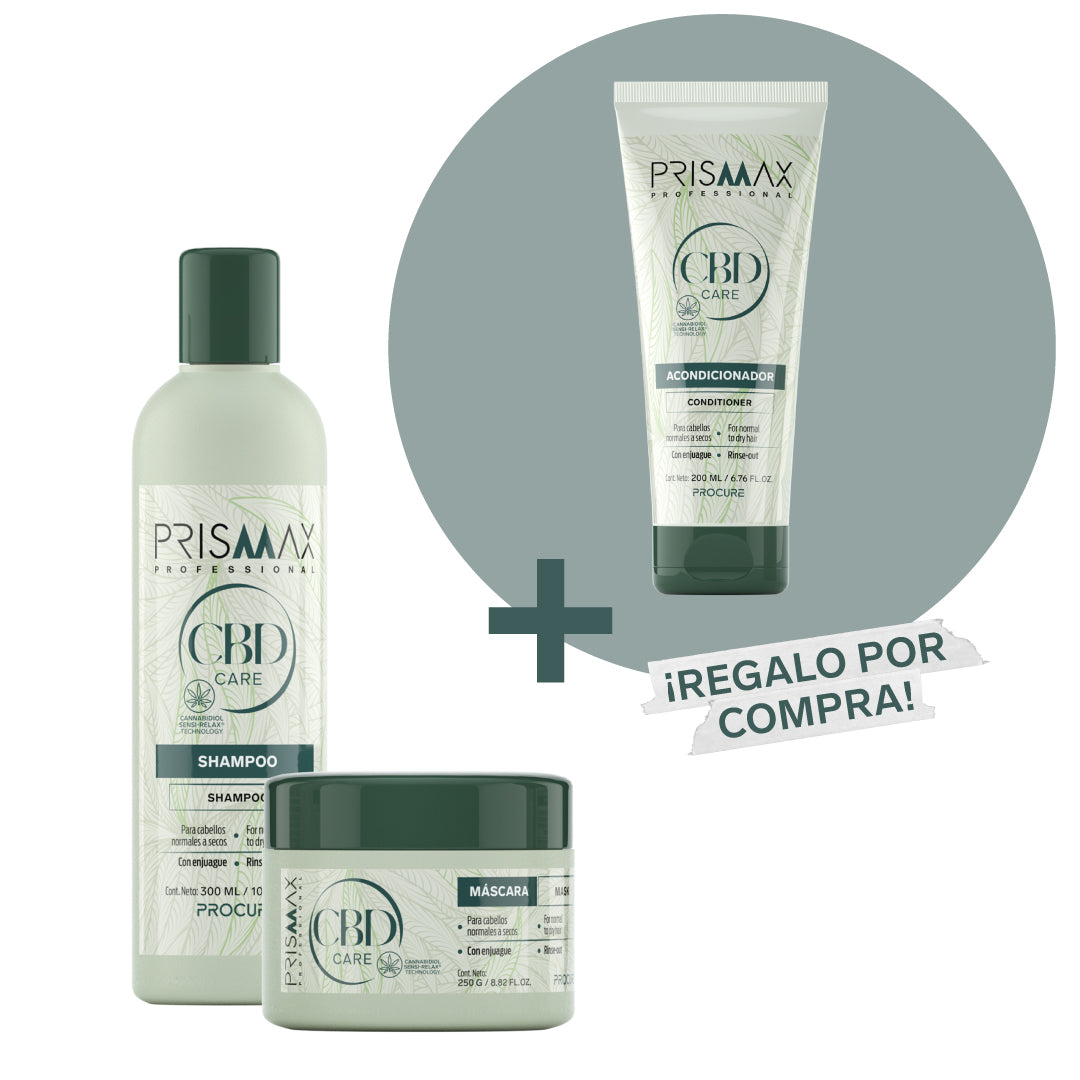 Kit CBD Care shampoo+máscara y acondicionador de regalo