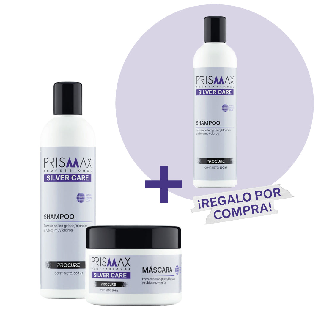Kit Silver Care shampoo+máscara y shampoo adicional regalo